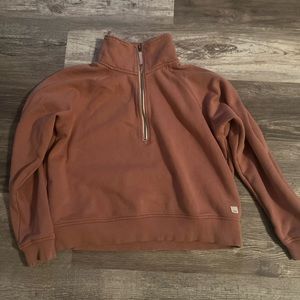 Women’s Vuori Restore Half 1/2 Zip Fleece Sweater Sweatshirt in Light Terracotta
